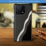 Кожаная накладка Stenk Cover для Xiaomi Poco X6 Pro Чёрная