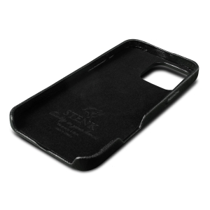 Шкіряна накладка Stenk ExBacker для Apple iPhone 16 Pro Max Чорно-біла кобра