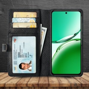 Чохол-портмоне Stenk Premium Wallet для OPPO Reno12 F 4G Чорний