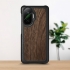 Кожаная накладка Stenk WoodBacker для Xiaomi Poco F7 Черный