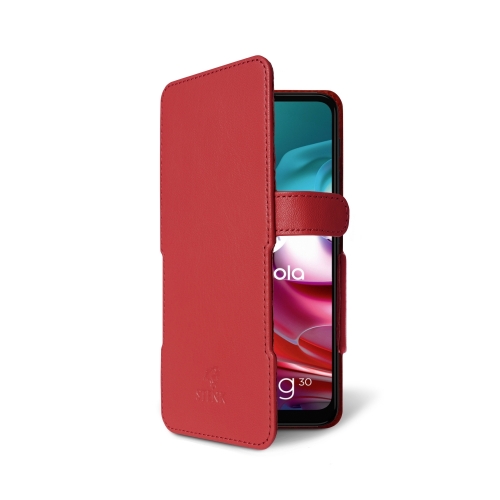 чехол-книжка на Motorola Moto G30 Красный Stenk Prime фото 2