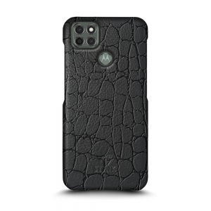 Шкіряна накладка Stenk Reptile Cover для Motorola Moto G9 Power Чорна