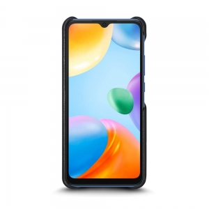 Шкіряна накладка Stenk Reptile Cover для Xiaomi Redmi 10C Чорна