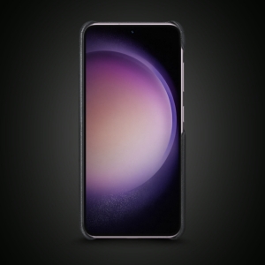 Шкіряна накладка Stenk WoodBacker для Samsung Galaxy S23 Чорна