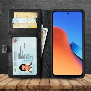Чехол-портмоне Stenk Premium Wallet для Xiaomi Redmi 12 Чёрный