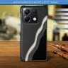 Кожаная накладка Stenk Cover для Xiaomi Poco X6 Чёрная