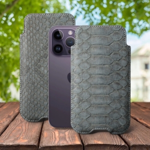 Футляр Stenk Sportage Python для Apple iPhone 14 Pro Сірий
