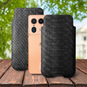 Футляр Stenk Sportage Python для Motorola Edge 50 Ultra Чёрный