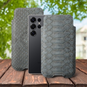 Футляр Stenk Sportage Python для Samsung Galaxy S25 Ultra Сірий
