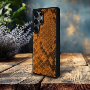 Накладка SkinBacker Mini Python Scales для Samsung Galaxy S25 Ultra Коричневый