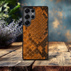 Накладка SkinBacker Mini Python Scales для Samsung Galaxy S25 Ultra Коричневий
