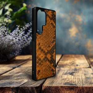 Накладка SkinBacker Mini Python Scales для Samsung Galaxy S25 Ultra Коричневий