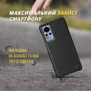 Шкіряна накладка Stenk Cover для Infinix Note 11 Чорна
