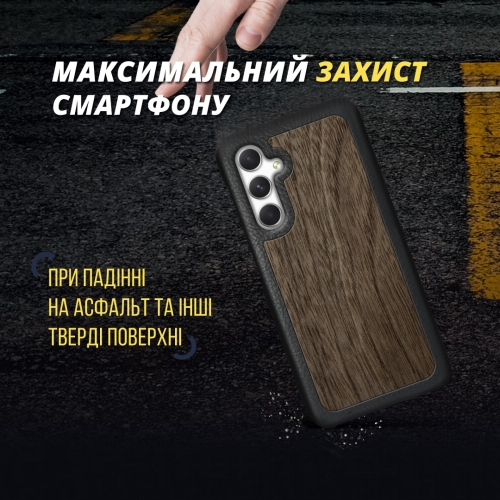 бампер на Samsung Galaxy A54 Черный Stenk Cover WoodBacker фото 4