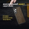 Кожаная накладка Stenk WoodBacker для Samsung Galaxy A54 Чёрная