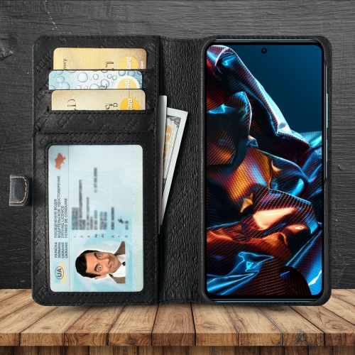 чехол-кошелек на Xiaomi Poco X5 Pro Черный Stenk Premium Wallet фото 2