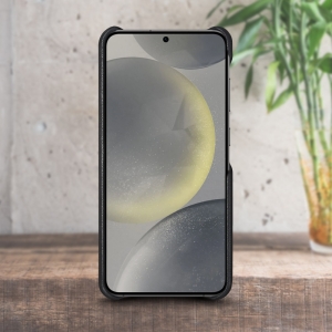 Шкіряна накладка Stenk Cover для Samsung Galaxy S24 Чорна