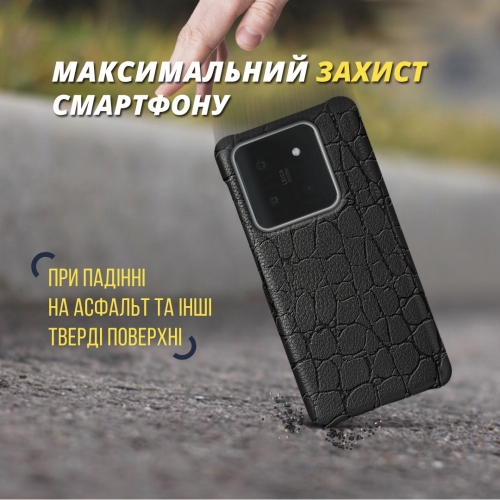 бампер на Xiaomi 14 Pro Черный Stenk Reptile фото 5