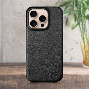 Шкіряна накладка Stenk Cover для Apple iPhone 16 Pro Max Чорний