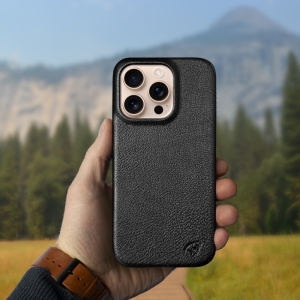 Шкіряна накладка Stenk Cover для Apple iPhone 16 Pro Max Чорний