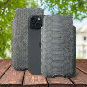 Футляр Stenk Sportage Python для Apple iPhone 15 Сірий