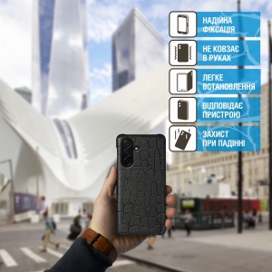 Шкіряна накладка Stenk Reptile для Samsung Galaxy A26 Чорний