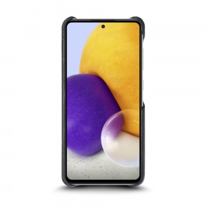 Шкіряна накладка Stenk Cover для Samsung Galaxy A72 Чорна
