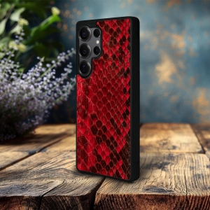 Накладка SkinBacker Mini Python Scales для Samsung Galaxy S25 Ultra Красный