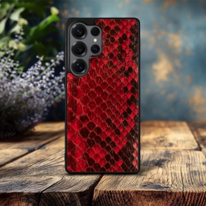 Накладка SkinBacker Mini Python Scales для Samsung Galaxy S25 Ultra Червоний