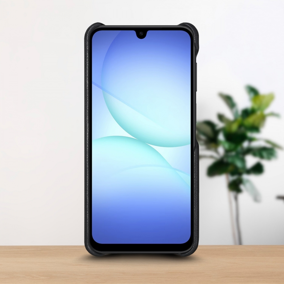Кожаная накладка Stenk WoodBacker для Samsung Galaxy A17 Черный Кожаная накладка Stenk WoodBacker для Samsung Galaxy A17 Черный
