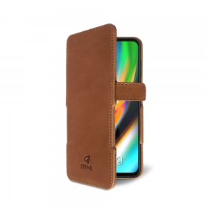 Чохол книжка Stenk Prime для Motorola Moto G9 Plus Camel