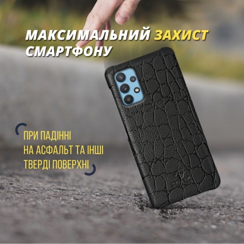 бампер на Samsung Galaxy A32 Черный Stenk Cover Reptile фото 4