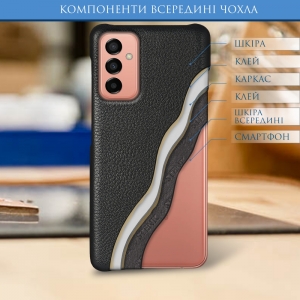 Шкіряна накладка Stenk Cover для Samsung Galaxy M23 Чорна