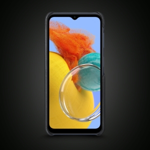 Шкіряна накладка Stenk WoodBacker для Samsung Galaxy M14 Чорна