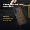Кожаная накладка Stenk WoodBacker для Samsung Galaxy M14 Чёрная