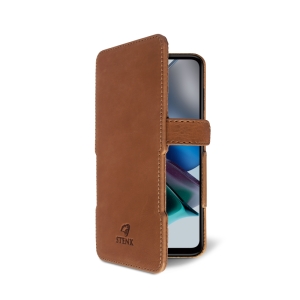 Чехол книжка Stenk Prime для Motorola Moto G23 Camel