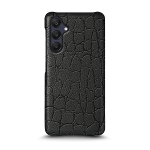 Кожаная накладка Stenk Reptile Cover для Samsung Galaxy A25 Чёрная