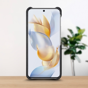 Шкіряна накладка Stenk WoodBacker для HuaWei Honor 90 Чорний