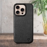 Кожаная накладка Stenk Cover для Apple iPhone 16 Pro Черный