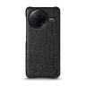Кожаная накладка Stenk Reptile для Xiaomi Poco F7 Pro Чёрный