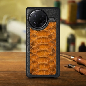 Накладка Stenk ExBacker Python Scales для Xiaomi Poco F7 Pro Коричневый