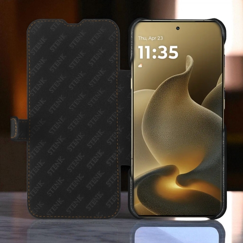 чехол-книжка на Motorola Signature Черный Stenk Premium фото 2