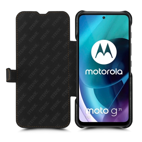 чехол-книжка на Motorola Moto G71 5G Черный Stenk Premium фото 2
