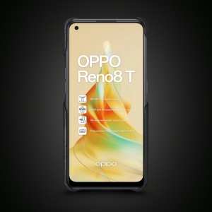 Шкіряна накладка Stenk WoodBacker для OPPO Reno8 T Чорна