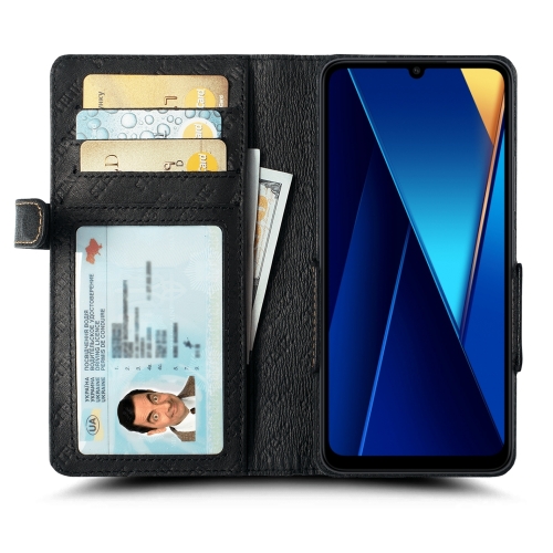 чехол-книжка на Xiaomi Poco C65 Черный Stenk Wallet фото 2