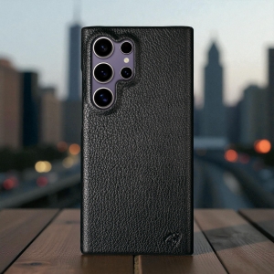 Шкіряна накладка Stenk Cover Samsung Galaxy S24 Ultra Чорна