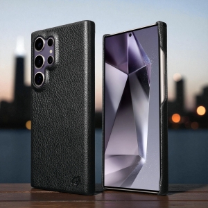 Шкіряна накладка Stenk Cover Samsung Galaxy S24 Ultra Чорна