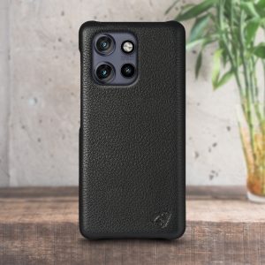 Шкіряна накладка Stenk Cover для Motorola Edge 50 Neo Чорний