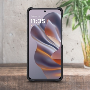 Шкіряна накладка Stenk Cover для Motorola Edge 50 Neo Чорний