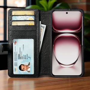 Чохол-портмоне Stenk Premium Wallet для OPPO Reno12 Pro Чорний